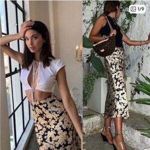 Realisation Par Naomi Silk Skirt Flower‎ Power Floral Size XS